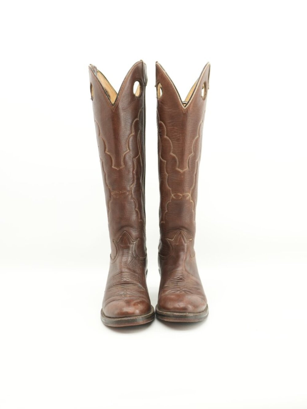 Tony Lama Tall Cowgirl Boots Leather Western KNEE HIGH Cowboy Boots Size 7.5 - Picture 10 of 16